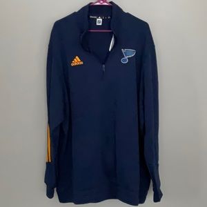 Adidas NHL St Louis Blues, Navy/Dark Yellow zip up, size 3XL